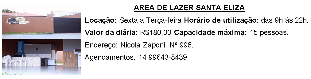 ÁREA DE LAZER